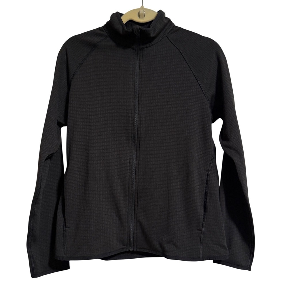 Eddie Bauer Activator Grid FZ Jacket Womens Black Mock Neck Full Zip M NWT
